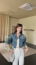 Load and play video in Gallery viewer, 【雪映珍语】独家定制 Pearl Pocket White Denim Pants 高腰珍珠牛仔长裤（PANTS Only）
