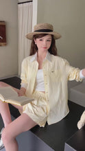 Load and play video in Gallery viewer, 【晴屿柔光】独家定制 Sunlit Coast Contrast Set 拼接条纹度假套装（SET）
