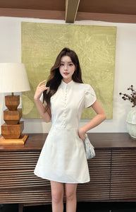 【秋简流光】 独家定制 Autumn Radiance Button Dress 西装连衣裙 (DRESS Only)