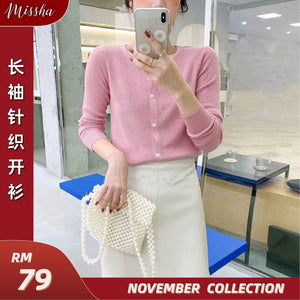 LONG SLEEVE KNIT TOP