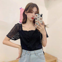 Load image into Gallery viewer, LACE SHORT SLEEVE SHIRT
