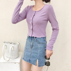 KNIT LONG-SLEEVED