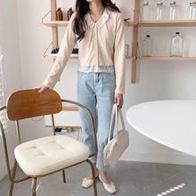Load image into Gallery viewer, LACE LAPEL LONG-SLEEVED SHIRT
