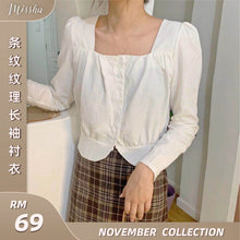 Load image into Gallery viewer, STRIPED LONG SLEEVE BLOUSE
