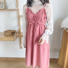 Load image into Gallery viewer, RUFFLED V-NECK THIN STRAP LONG DRESS
