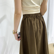 Load image into Gallery viewer, DOUBLE BUTTON MID-LENGTH SKIRT
