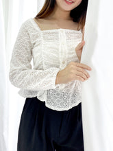 Load image into Gallery viewer, CROCHET HOLLOW LONG SLEEVE TOP
