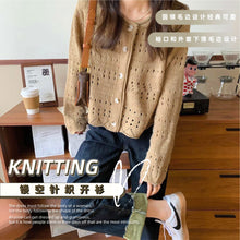 Load image into Gallery viewer, HOLLOW OUT KNITTED CARDIGAN
