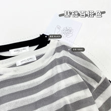 Load image into Gallery viewer, STRIPED SHORT KNIT PULLOVER
