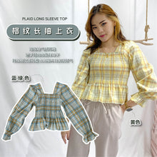 Load image into Gallery viewer, PLAID LONG SLEEVE TOP
