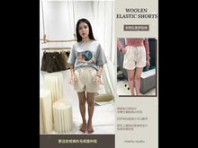 Load and play video in Gallery viewer, WOOLEN ELASTIC SHORTS
