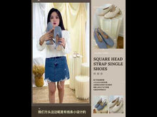 Load and play video in Gallery viewer, SQUARE HEAD STRAP SINGLE SHOES

